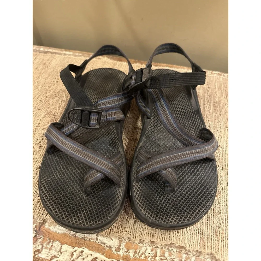 CHACO Men's SANDALS Blue & Grey Sz-11 Beach‎ Casual Comfortable